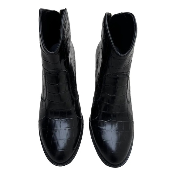 NIB Zadig & Voltaire Molly Croc Ankle Boots size 38 - Picture 8 of 11